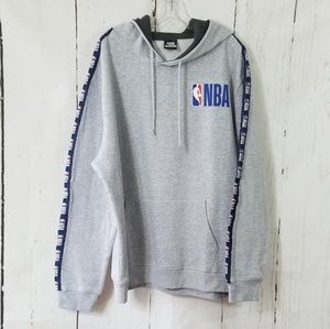 nba logo hoodie grey